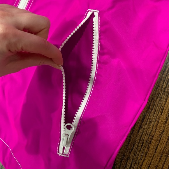 New OP Ocean Pacific Men’s Windbreaker Jacket Pink Magenta Japanese Size L - Picture 4 of 12